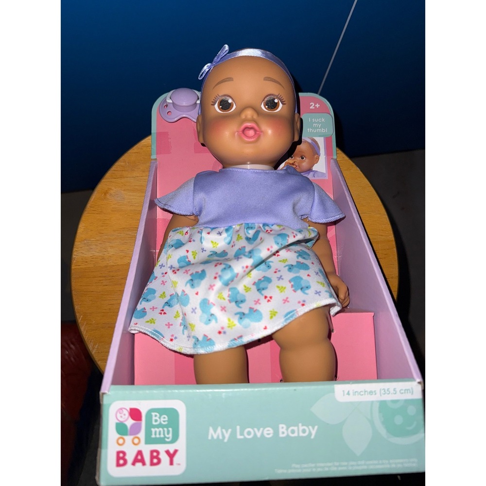 Jakks Pacific Be My Baby My Love Baby 14 Inch Doll with Pacifier Purple Outfit